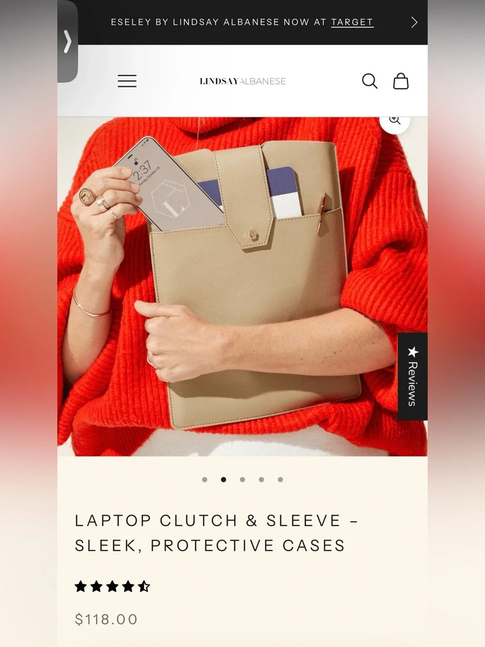 Tablet Sleeve with Front Pocket in Taupe